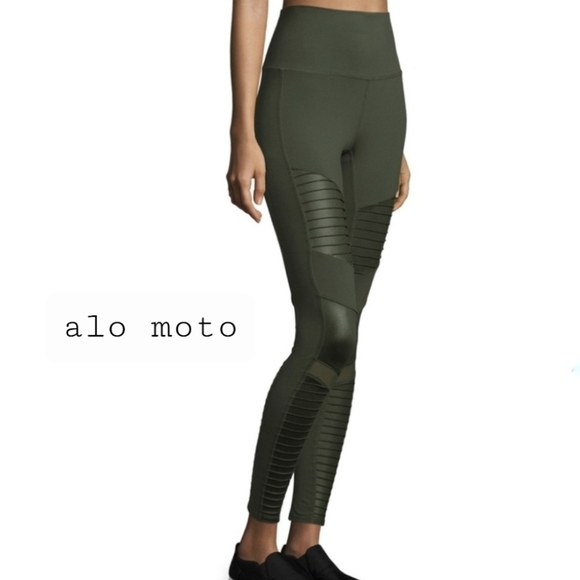 ALO Yoga Moto High Waist Leggings - Picture 3 of 10